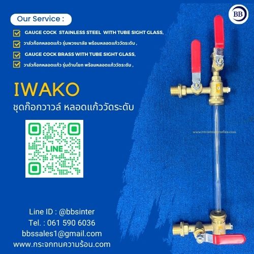 brass gauge cock valve with sight glass